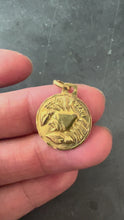 Load and play video in Gallery viewer, French 18K Yellow Gold Zodiac Cancer Charm Pendant
