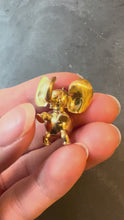 Load and play video in Gallery viewer, Large Lucky Elephant 14K Yellow Gold Charm Pendant
