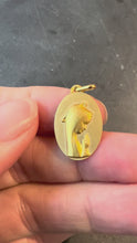 Load and play video in Gallery viewer, French Augis Virgin Mary 18K Yellow Gold Religious Medal Pendant

