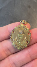 Load and play video in Gallery viewer, Antique French First Communion Chalice 18K Yellow Rose White Gold Charm Pendant
