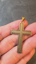 Load and play video in Gallery viewer, Vintage French 18K Yellow Gold Cross Pendant
