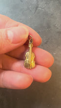 Load and play video in Gallery viewer, Vintage 9K Yellow Gold Violin Charm Pendant
