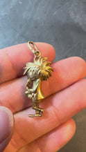 Load and play video in Gallery viewer, Cartoon Character 18K Yellow Gold Charm Pendant
