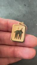 Load and play video in Gallery viewer, French Gemini Starsign Zodiac 18K Yellow Gold Charm Medal Pendant
