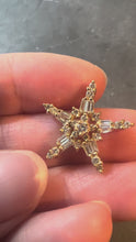 Load and play video in Gallery viewer, Hirsch &amp; Oppenheimer Diamond Star 14K Yellow Gold Christmas Pendant
