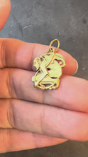 Load and play video in Gallery viewer, Devil 18K Yellow Gold Good Luck Charm Pendant
