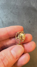 Load and play video in Gallery viewer, Vintage 18K Yellow Gold Mechanical Desk Fan Charm Pendant
