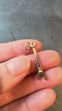 Load and play video in Gallery viewer, Wrench Spanner Double-Ended 9K Yellow Gold Charm Pendant

