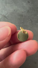 Load and play video in Gallery viewer, French Round Blank 18K Yellow Gold Medal Pendant
