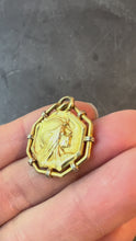 Load and play video in Gallery viewer, French Vernier Vercingetorix Gaul 18K White Yellow Gold Charm Pendant
