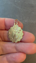 Load and play video in Gallery viewer, Antique French First Communion Chalice Floral 18K Yellow Gold Charm Pendant
