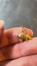 Load and play video in Gallery viewer, Vintage 18K Yellow Gold Lucky Pig Charm Pendant
