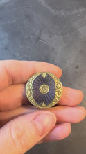 Load and play video in Gallery viewer, Purple Enamel 18K Yellow Gold Pendant Locket
