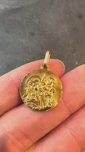 Load and play video in Gallery viewer, Vintage French St Christopher 18K Yellow Gold Charm Pendant
