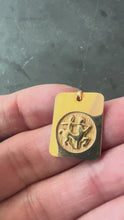Load and play video in Gallery viewer, French Sagittarius Starsign Zodiac 18K Yellow Gold Charm Medal Pendant
