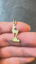 Load and play video in Gallery viewer, Deer 14K Yellow Gold Charm Pendant
