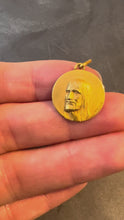 Load and play video in Gallery viewer, French Augis 18K Yellow Gold Jesus Christ Medal Charm Pendant
