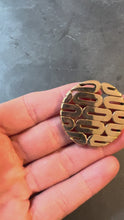 Load and play video in Gallery viewer, Vintage Retro French Oval Motifs 18K Rose Gold Pendant
