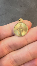 Load and play video in Gallery viewer, French Virgin Mary 18K Rose Gold Charm Pendant
