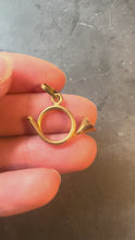 Load and play video in Gallery viewer, French Horn 18K Yellow Gold Charm Pendant
