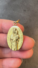 Load and play video in Gallery viewer, French Notre Dame du Sacre Coeur 18 Karat Yellow Gold Charm Pendant
