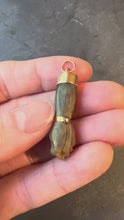 Load and play video in Gallery viewer, Vintage Touch Wood Mano Figa 18K Yellow Gold Charm Pendant
