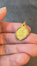 Load and play video in Gallery viewer, Augis French More Than Yesterday 18K Yellow Gold Love Charm Pendant
