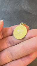 Load and play video in Gallery viewer, Augis French More Than Yesterday 18K Yellow Gold Love Charm Pendant
