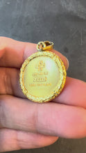 Load and play video in Gallery viewer, Augis French Plus Qu’Hier More Than Yesterday 18K Yellow Gold Love Medal Pendant

