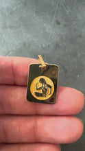 Load and play video in Gallery viewer, French Virgo Starsign Zodiac 18K Yellow Gold Charm Medal Pendant

