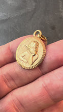 Load and play video in Gallery viewer, French Rafael’s Cherub 18K Rose Gold Charm Pendant
