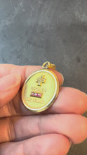Load and play video in Gallery viewer, Augis French Plus Qu'Hier Ruby Diamond 18K Yellow Gold Love Charm Pendant
