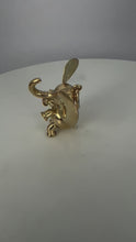 Load and play video in Gallery viewer, Large Lucky Elephant 14K Yellow Gold Charm Pendant
