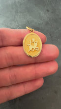 Load and play video in Gallery viewer, French Sagittarius Starsign Zodiac 18K Yellow Gold Charm Medal Pendant
