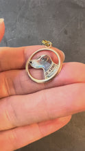 Load and play video in Gallery viewer, French Beagle Dog 12 Karat Rose Gold Enamel Charm Pendant
