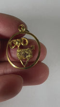 Load and play video in Gallery viewer, French 18K Yellow Gold Ares Sheep Ram Zodiac Charm Pendant
