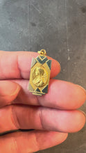 Load and play video in Gallery viewer, French Virgin Mary 18K Yellow White Gold Religious Charm Pendant

