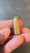 Load and play video in Gallery viewer, Italian Leaning Tower of Pisa 18K Yellow Gold Charm Pendant
