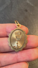 Load and play video in Gallery viewer, French Holy Chalice 18K Rose Gold Charm Pendant
