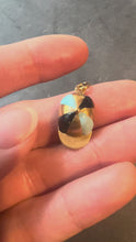 Load and play video in Gallery viewer, Italian Horse Rider Jockey Hat 18K Yellow Gold Enamel Charm Pendant
