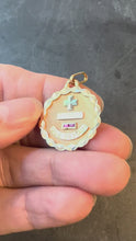 Load and play video in Gallery viewer, Augis French More Than Yesterday Ruby 18K Rose White Gold Love Charm Pendant
