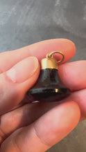 Load and play video in Gallery viewer, Vintage Large 18K Yellow Gold Paste Fob Charm Pendant
