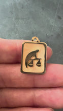 Load and play video in Gallery viewer, French Libra Starsign Zodiac 18K Yellow Gold Charm Medal Pendant

