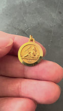 Load and play video in Gallery viewer, French 18K Yellow Gold Zodiac Virgo Charm Pendant
