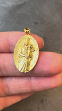 Load and play video in Gallery viewer, French Notre Dame de la Garde Marseilles 18 Karat Yellow Gold Charm Pendant
