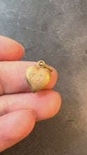 Load and play video in Gallery viewer, Vintage Italian 18K Yellow Gold Puffy Heart 60 Charm Pendant
