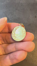 Load and play video in Gallery viewer, French Bonheur Good Luck 18K Yellow Gold Lucky Charm Medal Pendant
