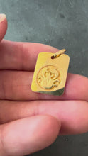 Load and play video in Gallery viewer, French Cancer Starsign Zodiac 18K Yellow Gold Charm Medal Pendant
