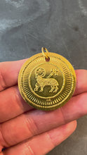 Load and play video in Gallery viewer, French Lamb of God 18K Yellow Gold Religious Medal Pendant
