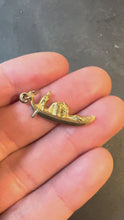 Load and play video in Gallery viewer, Venetian Gondola 18K Yellow Gold Charm Pendant
